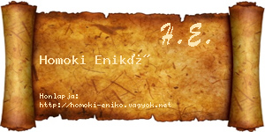 Homoki Enikő névjegykártya