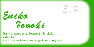 eniko homoki business card